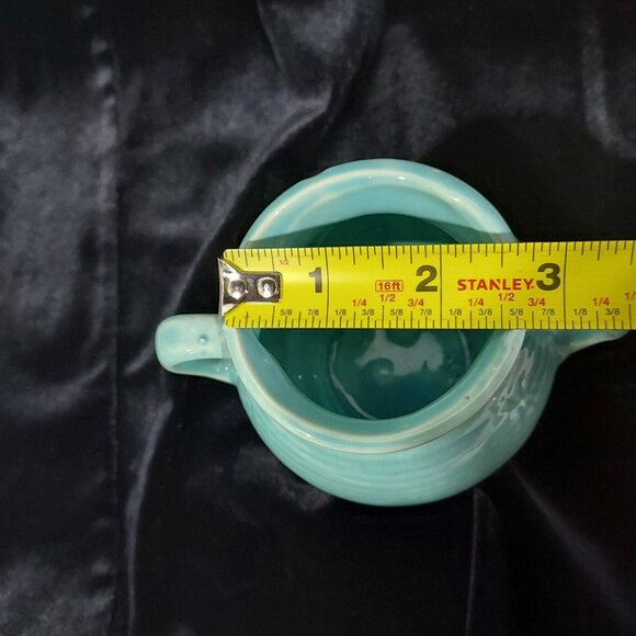 Shawnee MCM Made In USA Creamer & Sugar Bowl Snowflake Turquoise Blue Star Burst - Picture 10 of 15